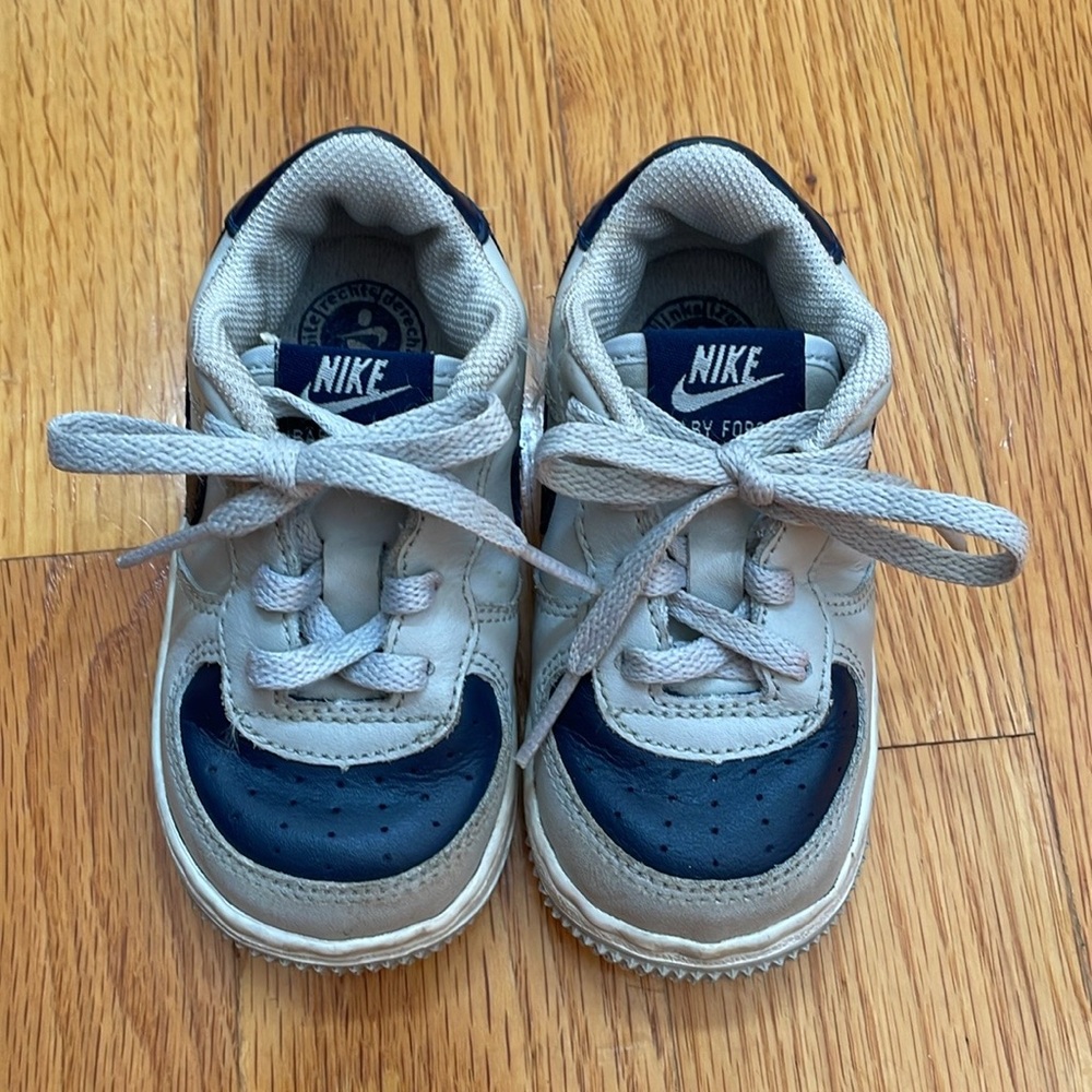 NIKE Air Force 1 Toddler Baby Navy Grey Dunks